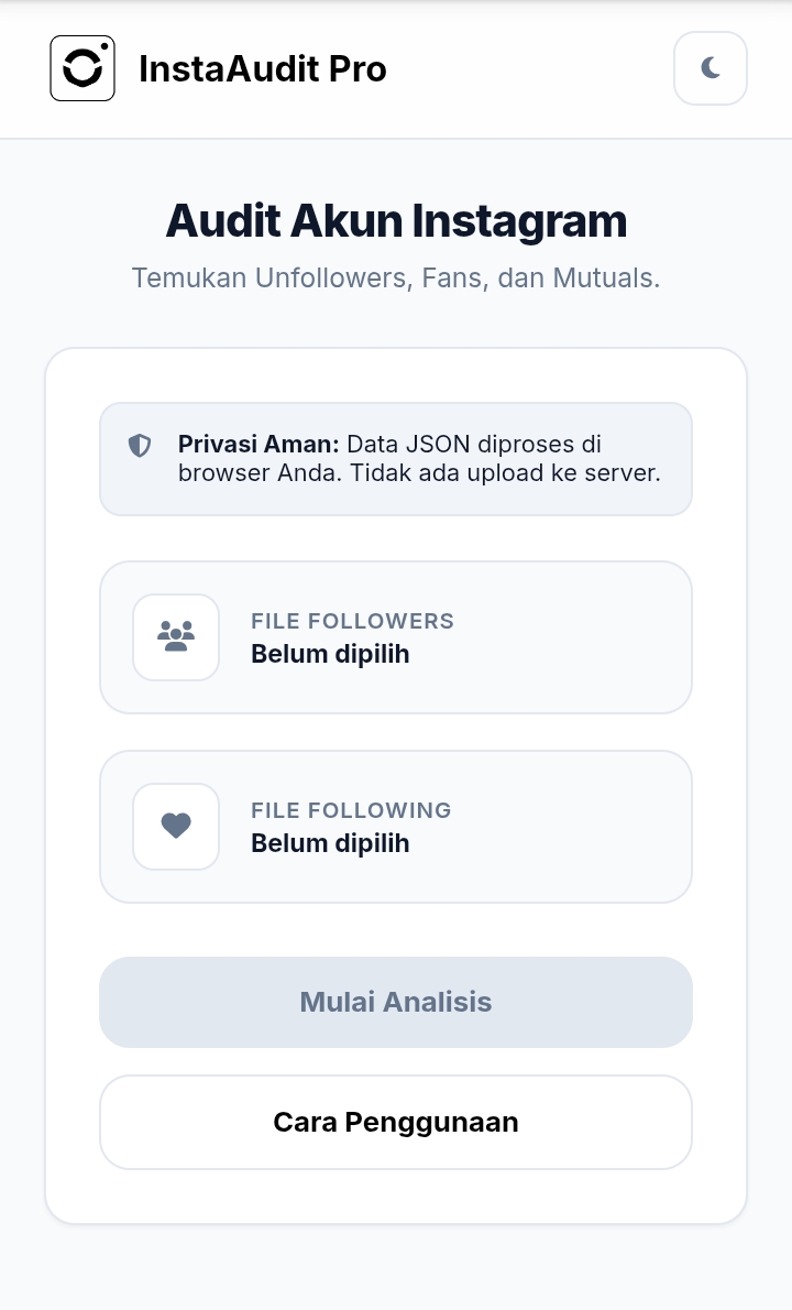 Home Page InstaAudit Pro 2026